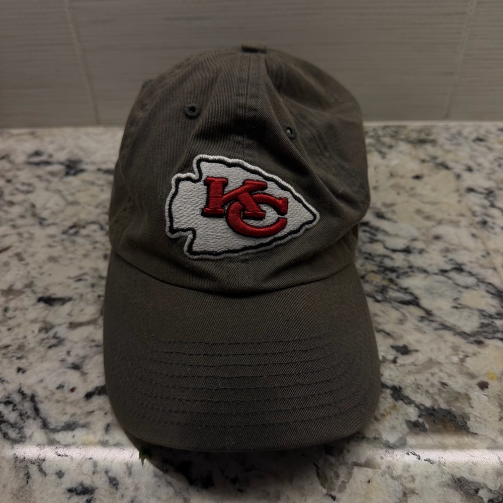 47 Brand Kansas City Chiefs Olive Green Hat with Red & White Logo